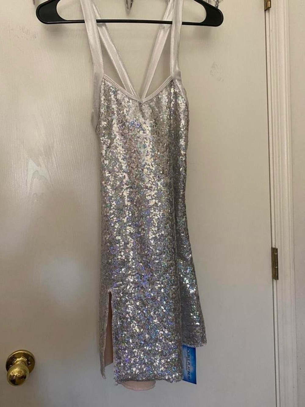 Dance Performance Silver Sequin Dress